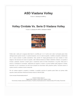 Report 10-2016 - ASD Viadana Volley