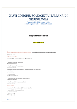 file unico viii - Società italiana di neurologia