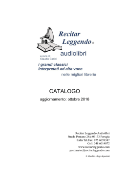 scarica il catalogo di recitar Leggendo Audiolibri in formato PDF