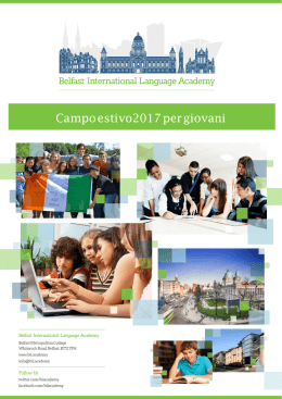 Campo estivo2017 per giovani - Belfast International Language