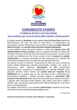 comunicato stampa - Fondazione Italiana per il Cuore