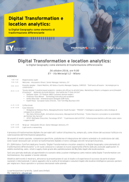 Digital Transformation e location analytics