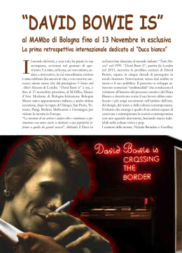 david bowie is - Pianeta Tabacco