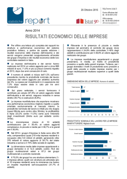 Rapporto Istat sulle imprese italiane