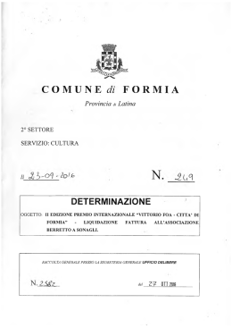 COMUNE Jz FORMI A - Comune di Formia