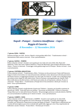 Napoli –Pompei - Costiera Amalfitana – Capri – Reggia di Caserta 8