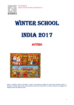 winter school india 2017 - University of Milano