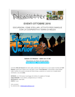 eventi ottobre 2016 - Parco Regionale dei Colli Euganei