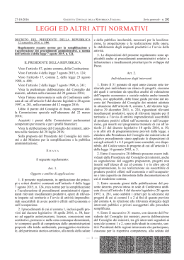 leggi ed altri atti normativi - Conferenza delle Regioni e delle