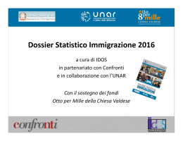 slide presentazione Dossier Idos a Trento