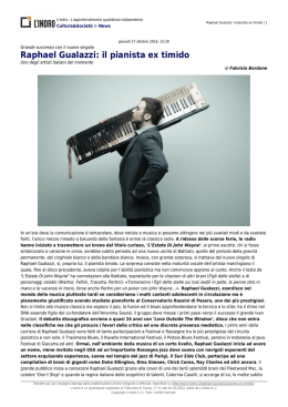 Raphael Gualazzi: il pianista ex timido