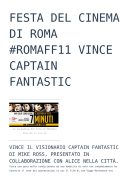 Festa del Cinema di Roma #RomaFF11 Vince
