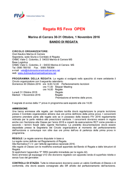 Bando_RS Feva 2016 - RS Association Italy