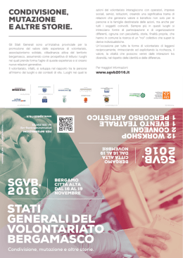 Scarica il programma degli Stati Generali del Volontariato