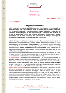 imprese femminili - Unioncamere Emilia-Romagna