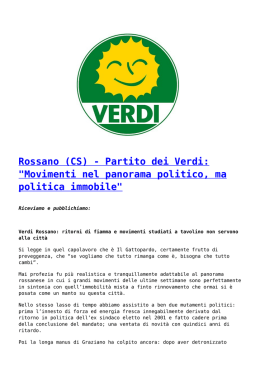Rossano (CS) - Partito dei Verdi