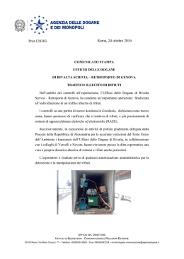 Retroporto di Genova: traffico illecito di rifiuti - pdf