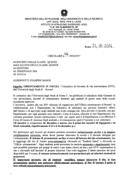 106 ORIENTAMENTO IN USCITA-CALENDARIO