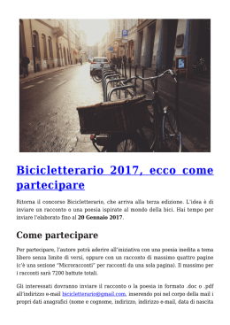 Bicicletterario 2017, ecco come partecipare