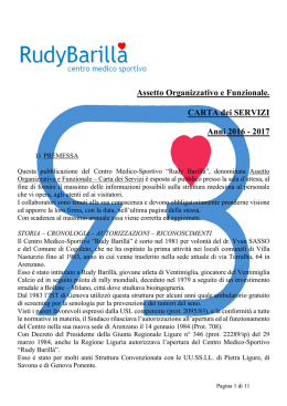 Carta dei Servizi - Centro medico Sportivo Rudy Barillà
