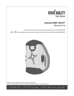 Schienale ROHO® AGILITY® Manuale d`uso shapefittingtechnolog y