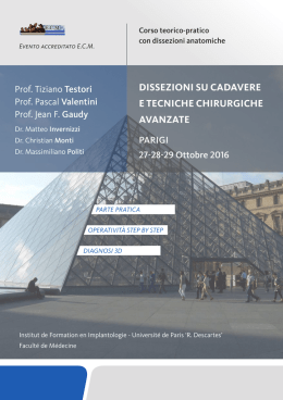 Corso Parigi - 27-29 Ottobre 2016