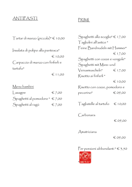 Scopri il nostro menu