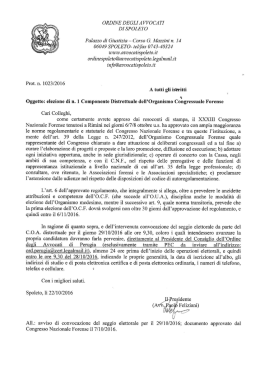 lettera agli iscritti - Ordine degli Avvocati di Spoleto