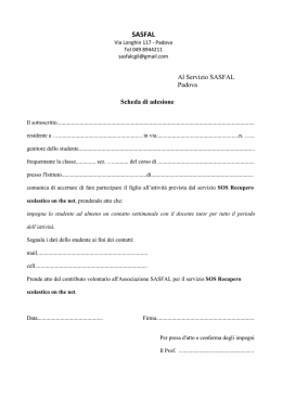 SCHEDA DI ADESIONE pdf