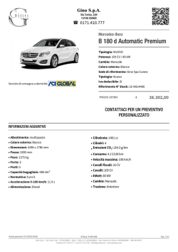 Mercedes-Benz B 180 d Automatic Premium - Stock ID