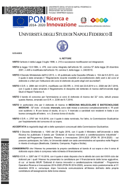 DR/2016/3361 del 24/10/2016 - Università degli Studi di Napoli