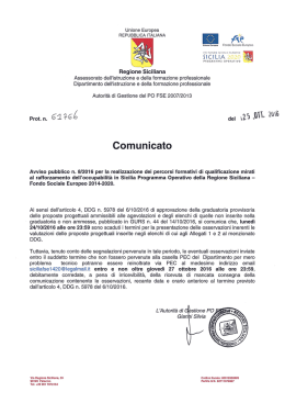 Comunicato del 25/10/2016
