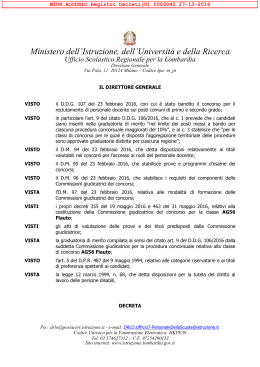 Flauto A56 decreto graduatoria Veneto