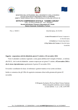 sospensione attivita - Istituto Comprensivo Statale "Cosimo Caruso