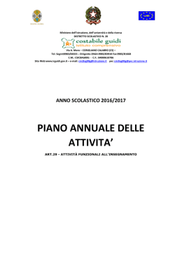 piano annuale delle attivita - IC Guidi Corigliano Calabro