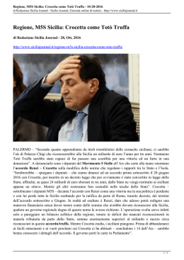 Regione, M5S Sicilia: Crocetta come Totò Truffa