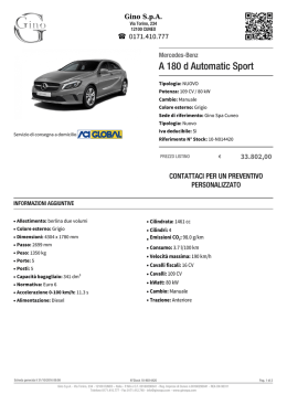 Mercedes-Benz A 180 d Automatic Sport - Stock ID: 10
