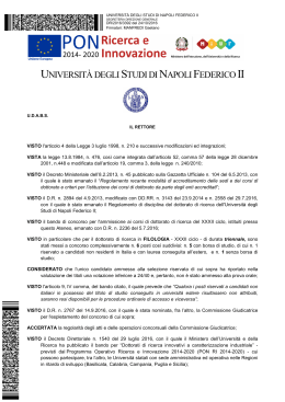 DR/2016/3392 del 24/10/2016 - Università degli Studi di Napoli
