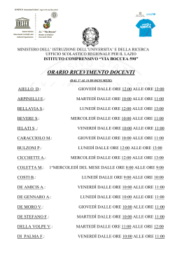 orario ricevimento docenti