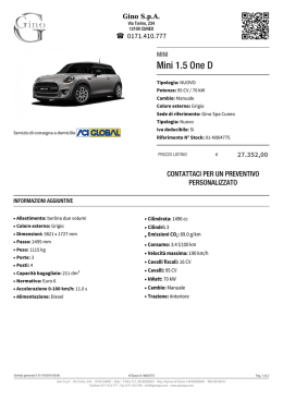 MINI Mini 1.5 One D - Stock ID: 01-N004775