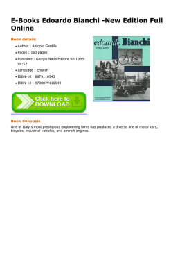 E-Books Edoardo Bianchi -New Edition Full Online