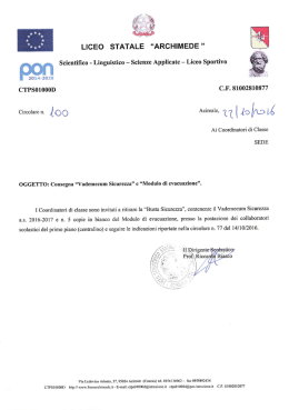 100 - CONSEGNA VADEMECUM SICUREZZA E MODULO DI