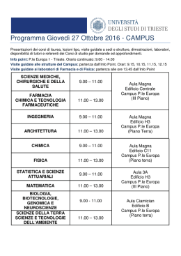 programma porte aperte 2016-17 - Università degli studi di Trieste