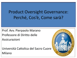 Product Oversight Governance
