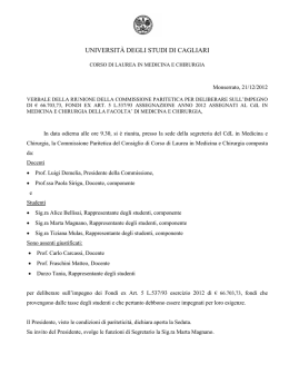 Corsi - Università degli studi di Cagliari.