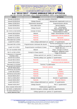 Piano annuale attivit&agrave; 2016/17