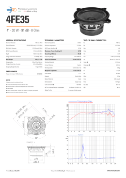 4" - 30 W - 91 dB - 8 Ohm