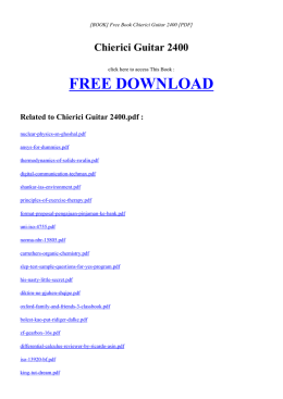 FREE eBOOK CHIERICI GUITAR 2400 PDF