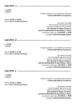 Programma Open Day del 26-11-16 - Liceo Linguistico "G. Falcone