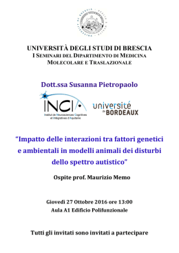 Locandina - Università degli Studi di Brescia